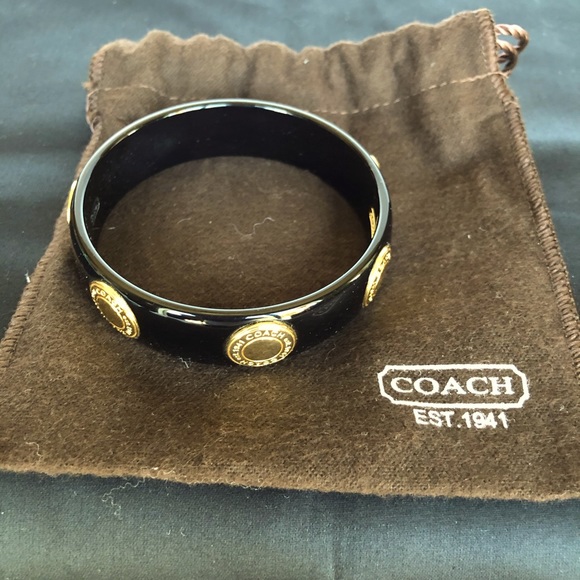 Coach Jewelry - Coach Black Bangle Bracelet